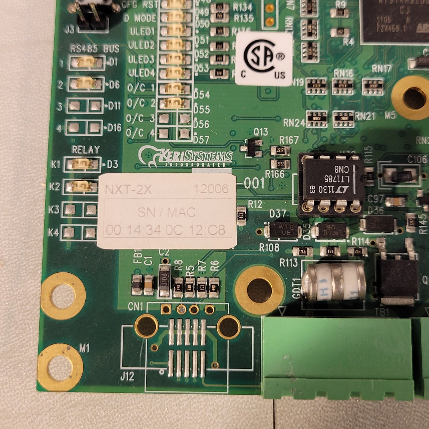 Vintage Keri Systems NXT-2X 12006 2-Door Access Controller Wireless Card Reader