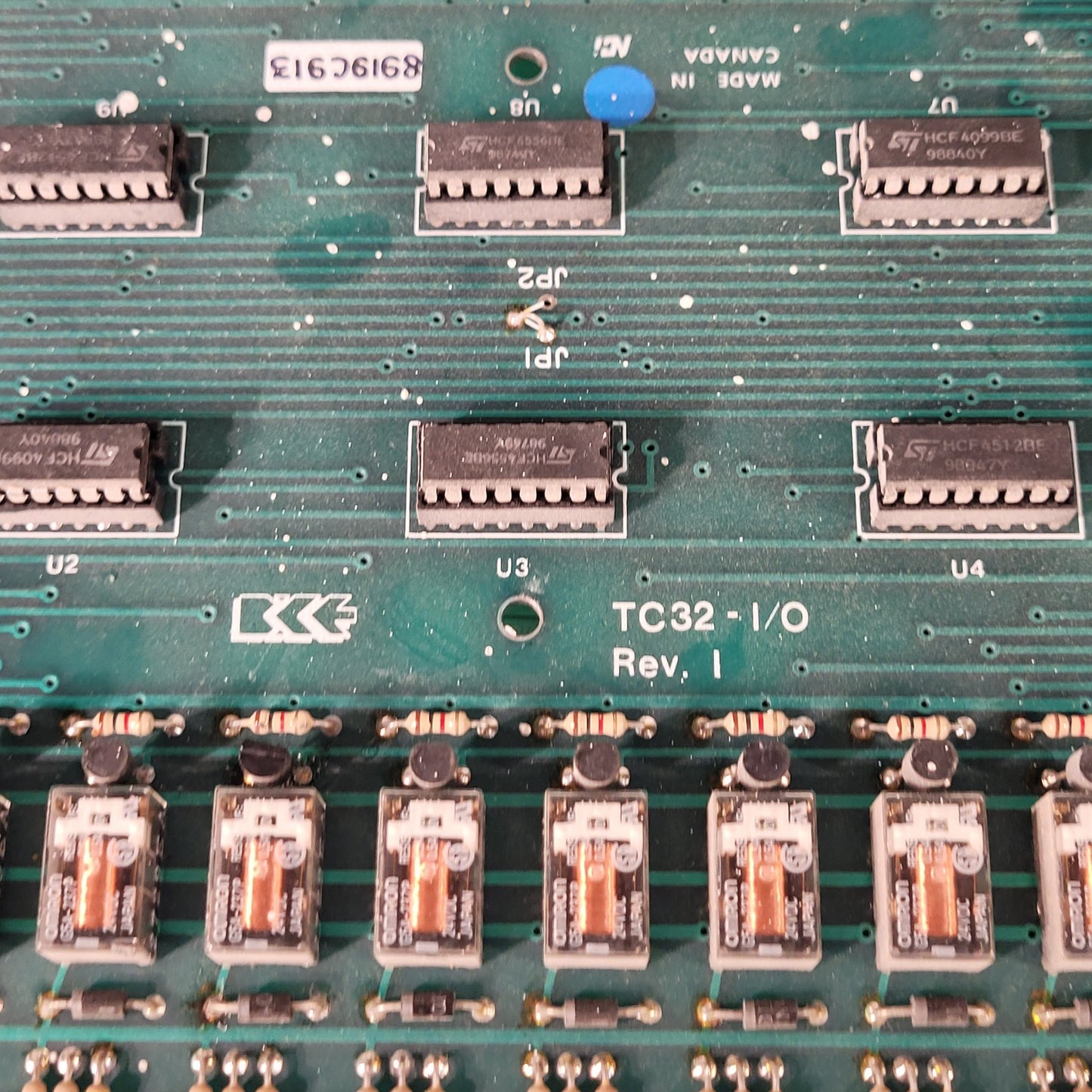 Barrie TC32-I/O Rev I Control Solenoid Circuit Board PCB Telecor
