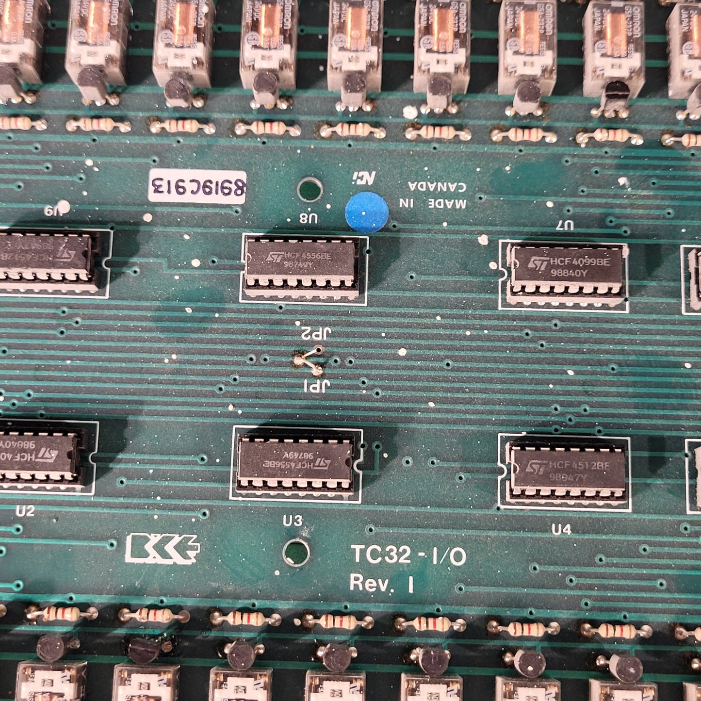 Barrie TC32-I/O Rev I Control Solenoid Circuit Board PCB Telecor