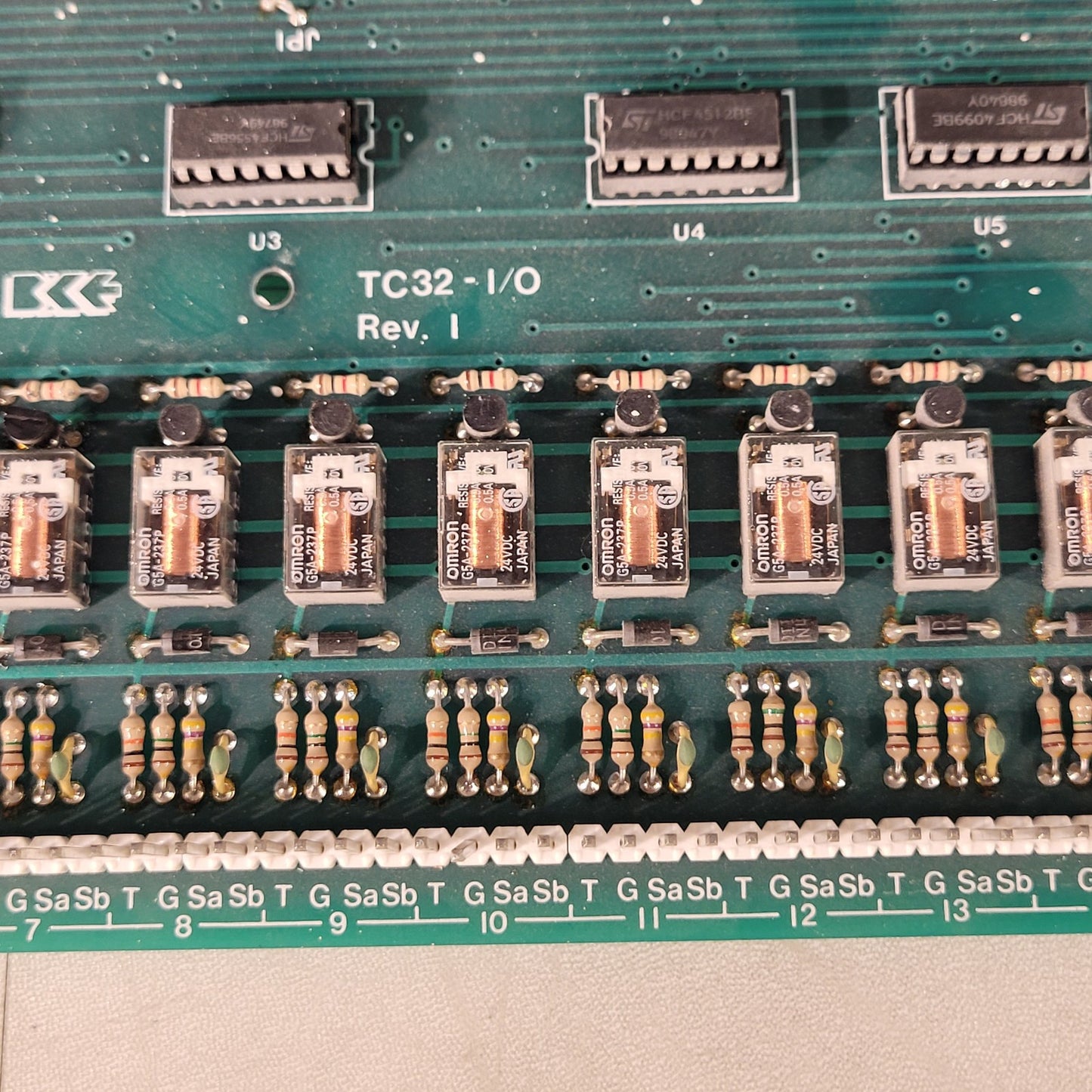 Barrie TC32-I/O Rev I Control Solenoid Circuit Board PCB Telecor