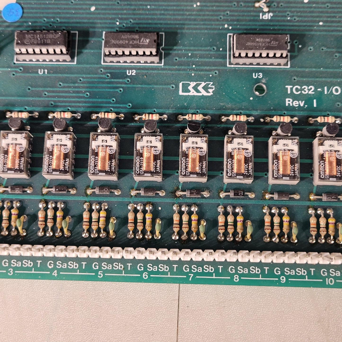 Barrie TC32-I/O Rev I Control Solenoid Circuit Board PCB Telecor