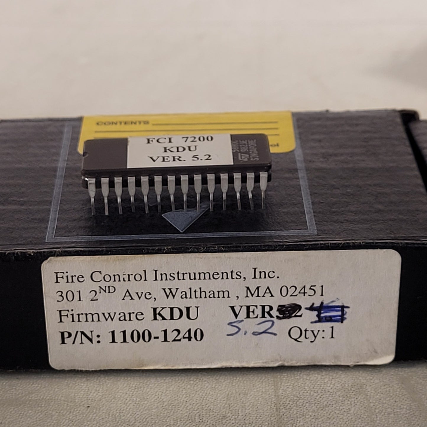 FCI KDU Ver. 5.2 Firmware Chip 7200 Honeywell Fire Control Instruments