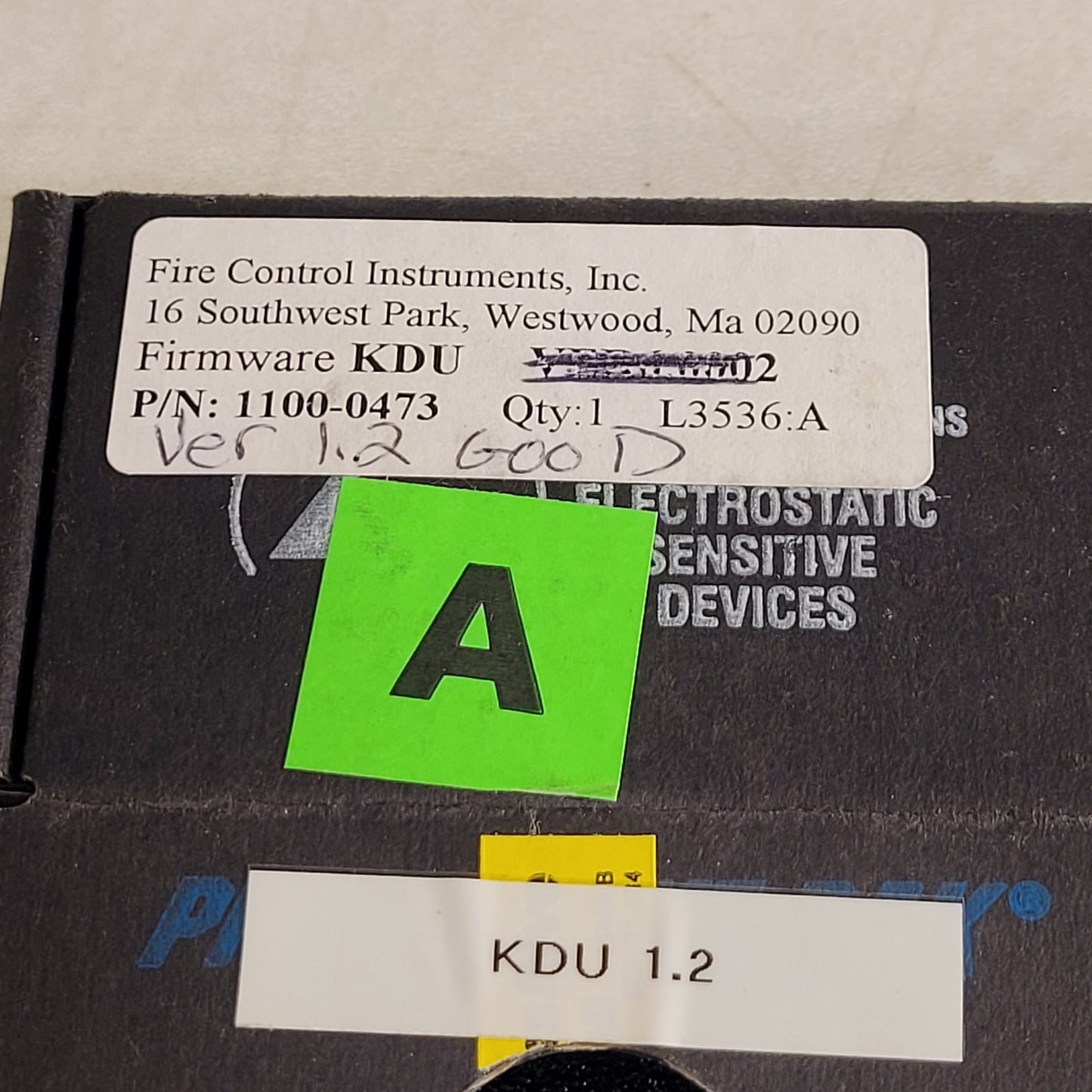 FCI 7200 KDU Ver. 1.2 Firmware Chip Honeywell Fire Control Instruments