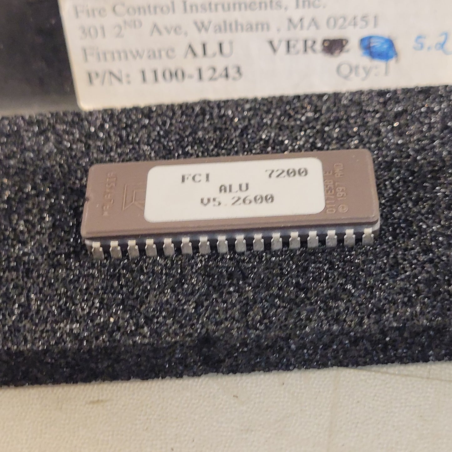 FCI 7200 ALU Ver. 5.2600 Firmware Chip Honeywell Fire Control Instruments