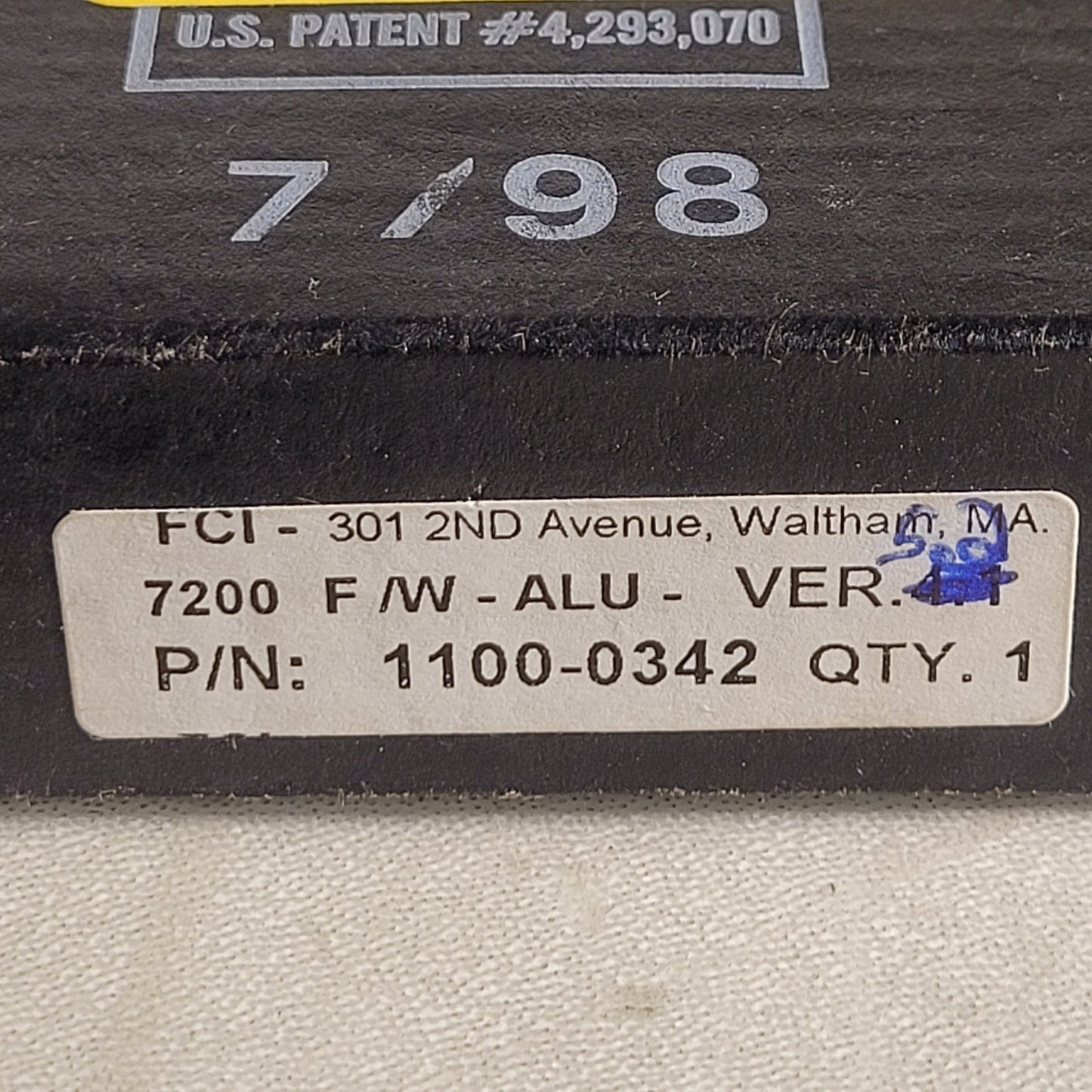 FCI 7200 ALU Ver. 5.2 Firmware Chip 1100-1243 Honeywell Fire Control Instruments