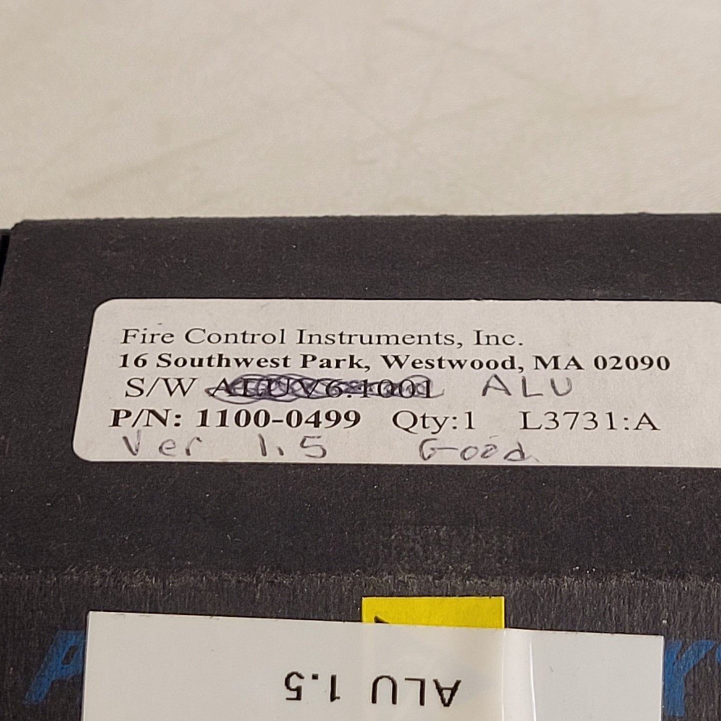 FCI 7200 ALU Ver. 1.5 Firmware Chip Honeywell Fire Control Instruments