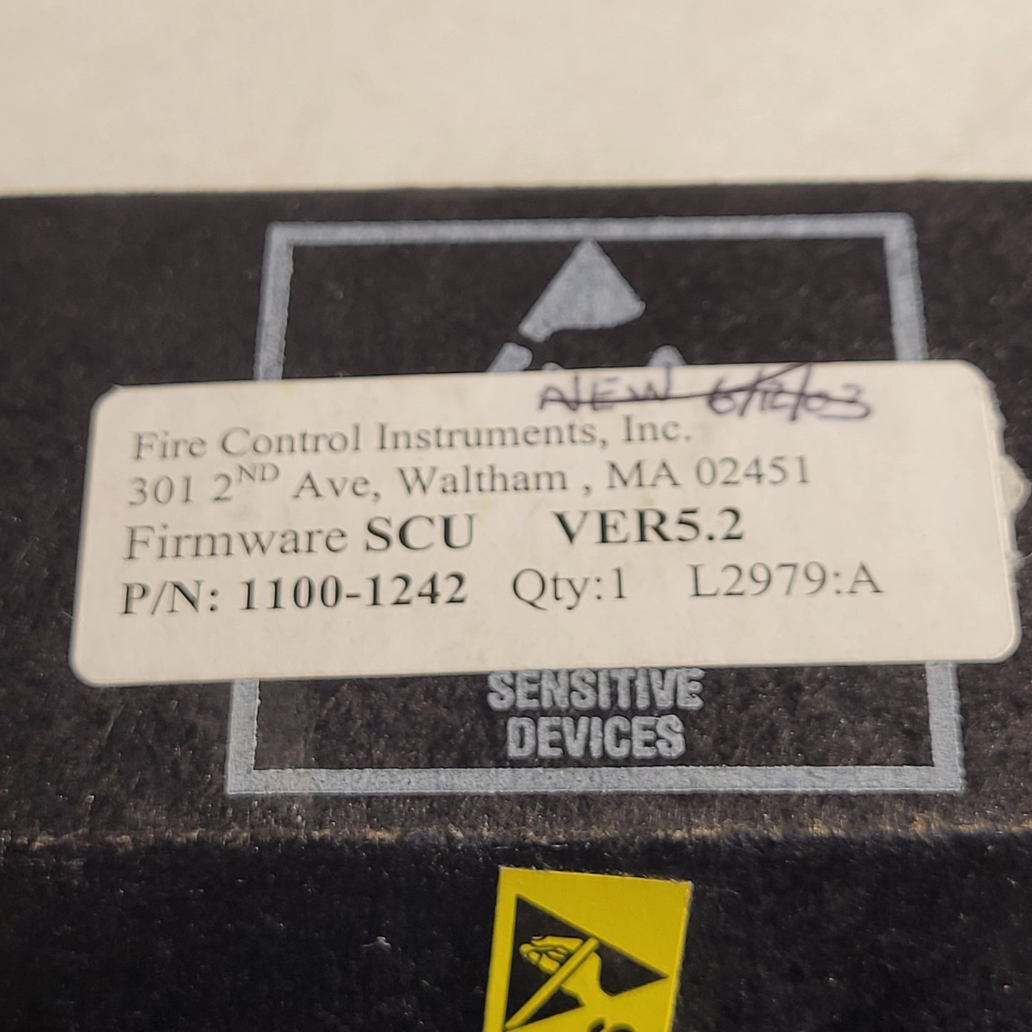 FCI 7200 SCU Ver. 5.2-004 Firmware Chip Honeywell Fire Control Instruments