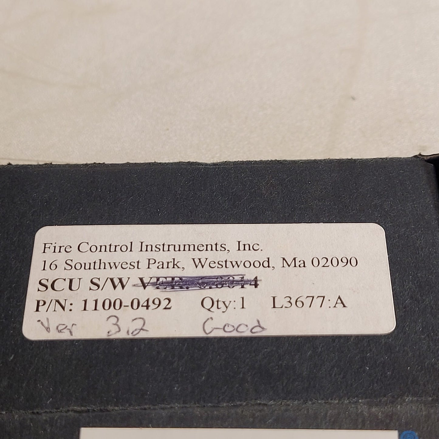 FCI 7200 SCU Ver. 3.2 Firmware Chip Honeywell Fire Control Instruments