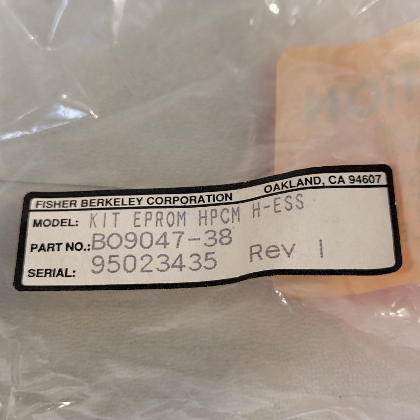 Lot of 6 Sets of Fisher Berkeley Eprom HPCM H-ESS B09047-38 Firmware Chip