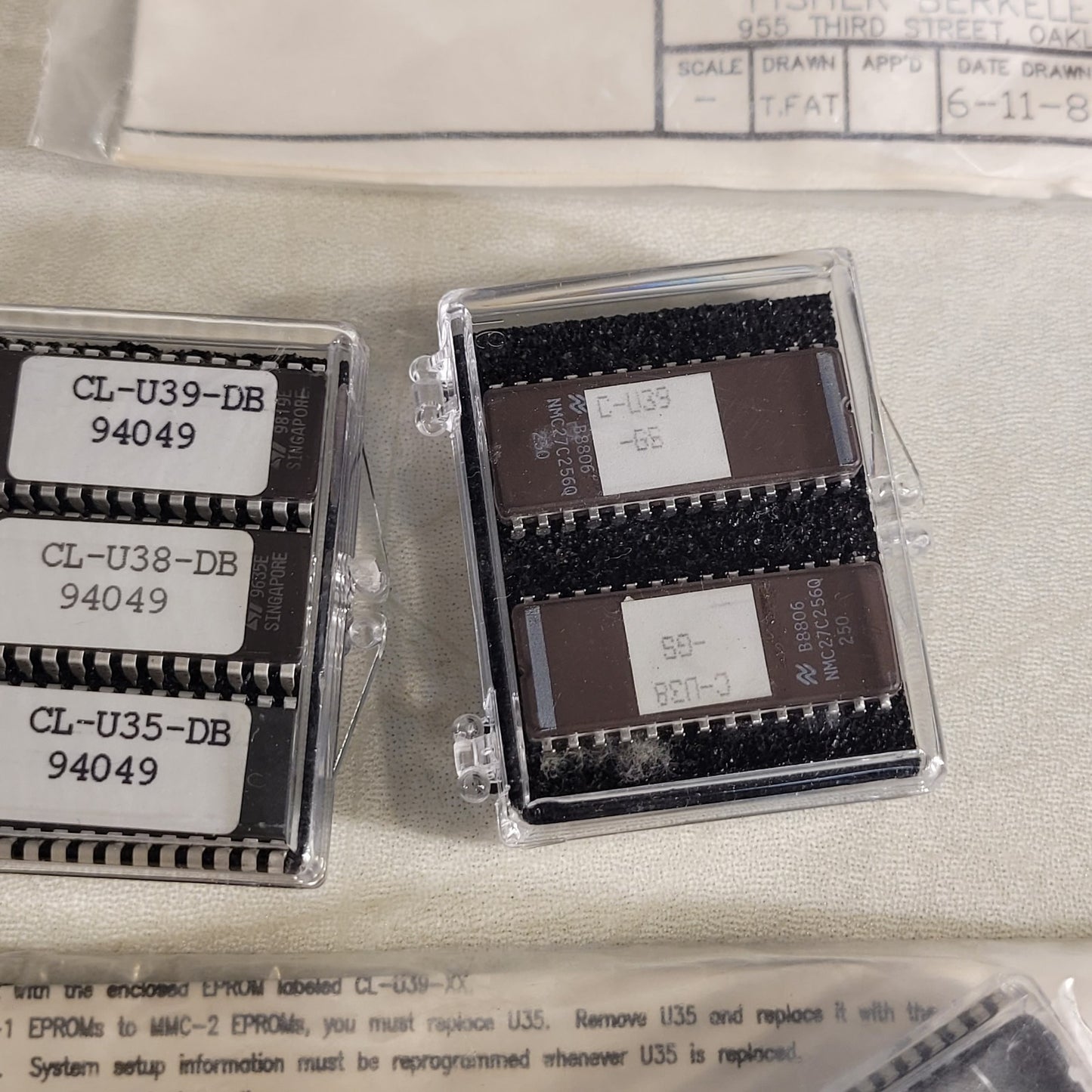 Lot Of Miscellaneous Fisher Berkeley Ektacom Firmware Chips 92280 94049 92282