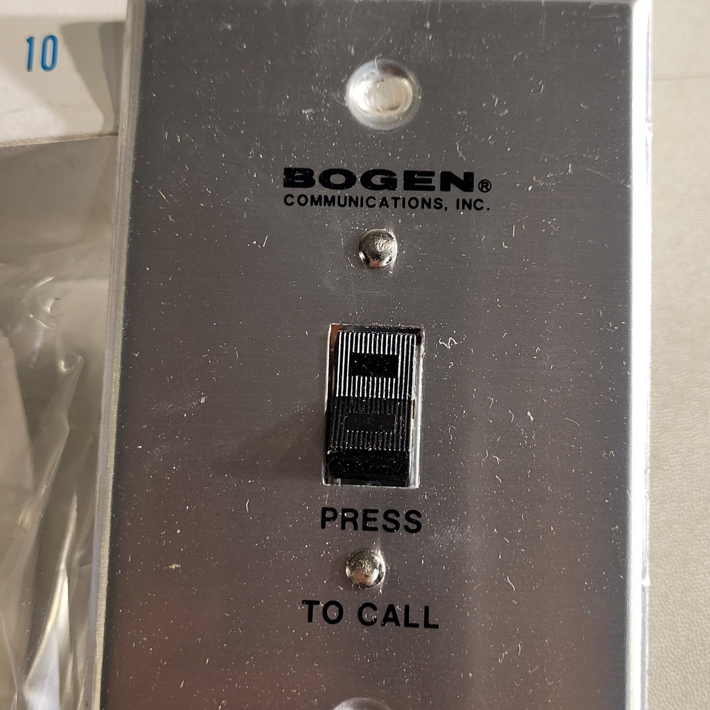 Bogen CA-10 Press To Call Switch Intercom Switch Electronic Rocker Switch Plate