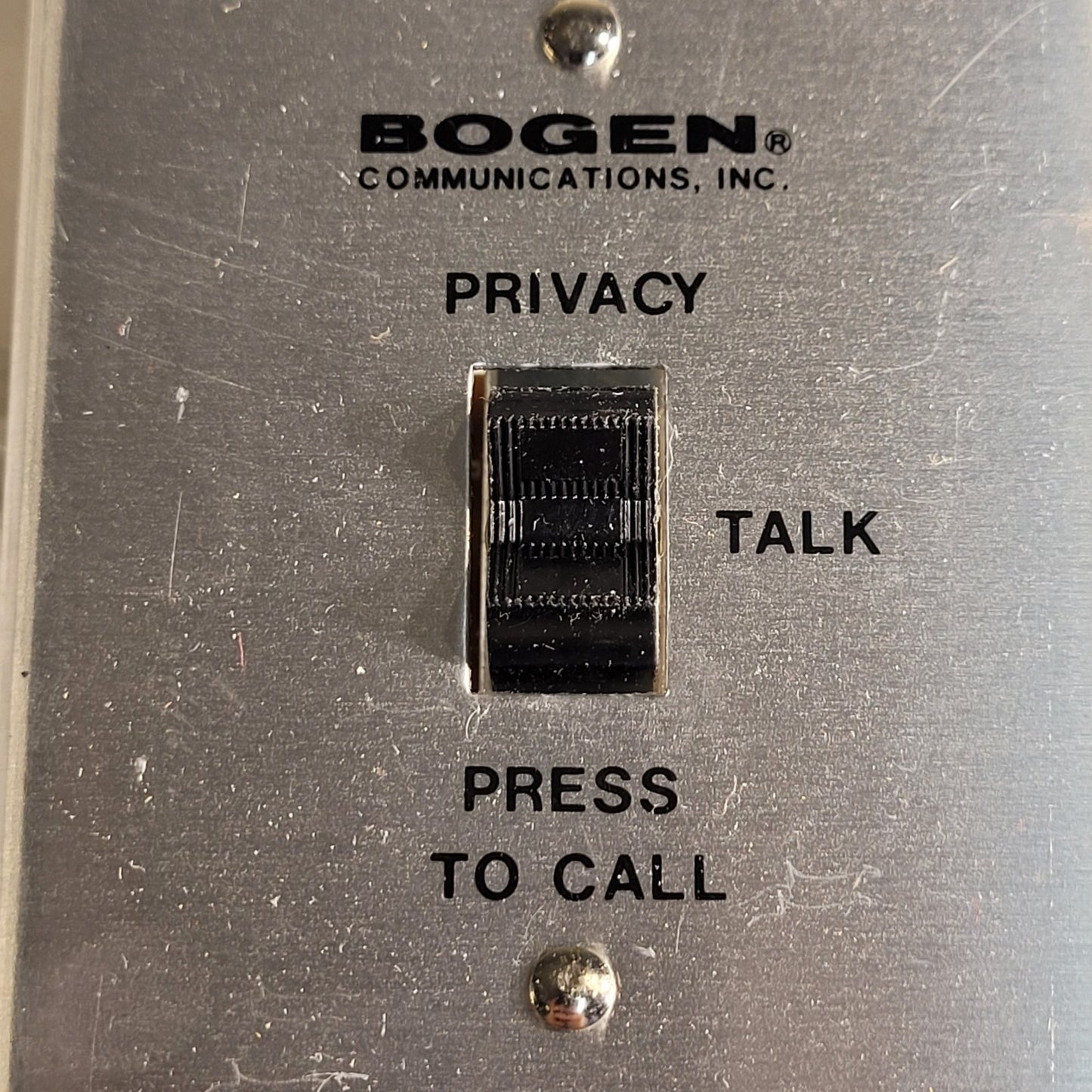 Bogen CA-11 Call Privacy Switch Press To Intercom Switch Electronic Rocker Plate
