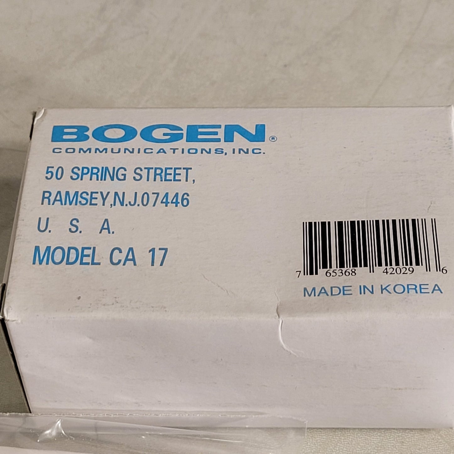 Bogen CA-17 Push To Call Button Intercom Switch Stainless Steel Plate