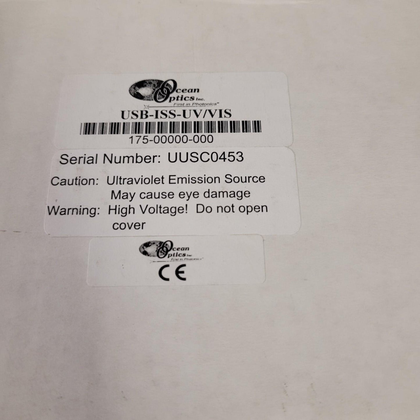 Ocean Optics USB2000 Spectrometer USB-ISS-UV/VIS Lamp and Software