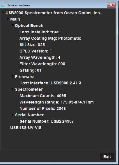 Ocean Optics USB2000 Spectrometer USB-ISS-UV/VIS Lamp and Software