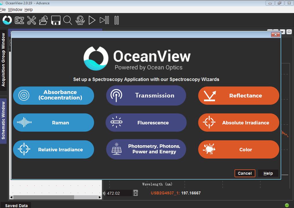 Ocean Optics USB2000 Spectrometer USB-ISS-UV/VIS Lamp and Software