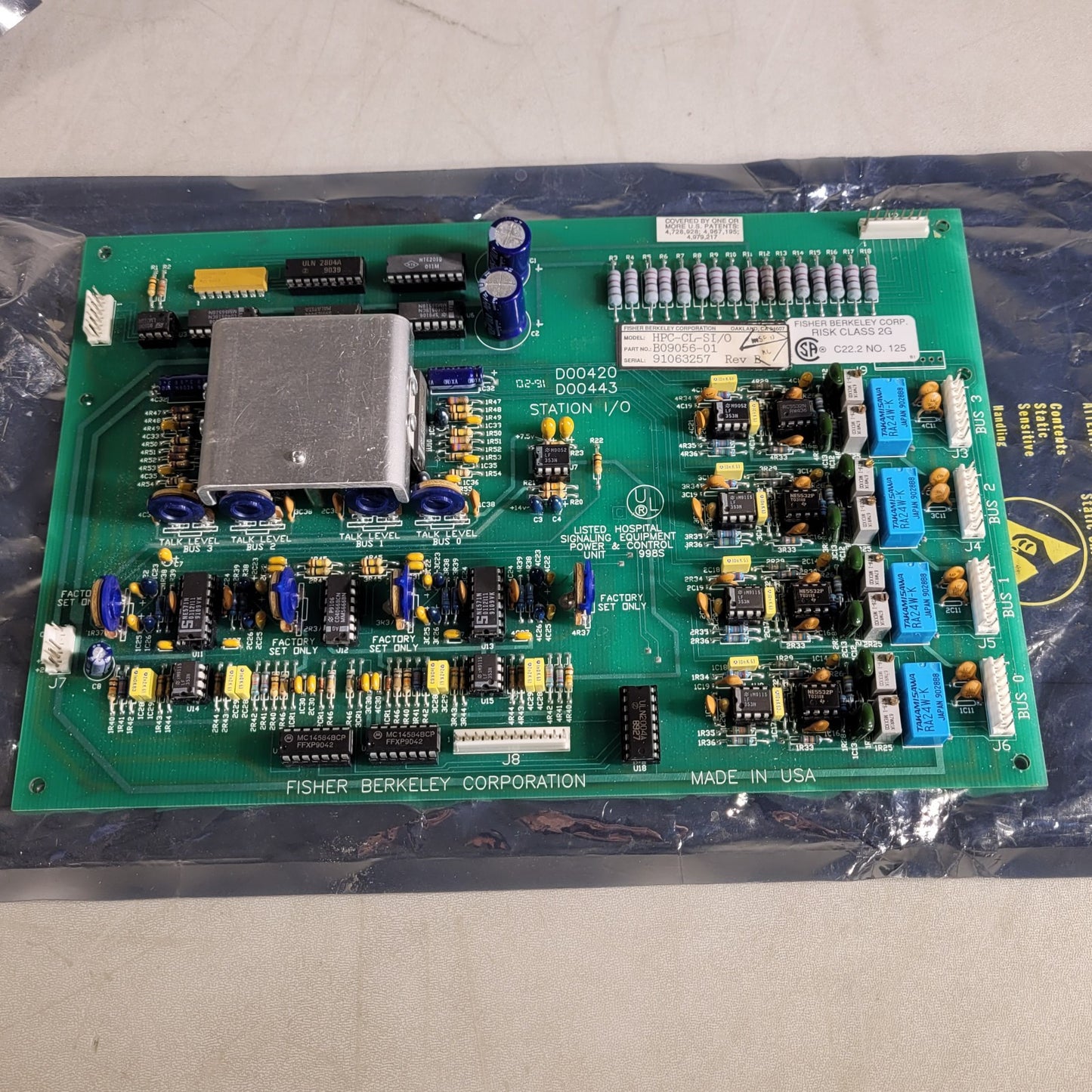 Fisher Berkeley HPC-CL-SI/O Circuit Board B09056-01 Control Computer Intercom