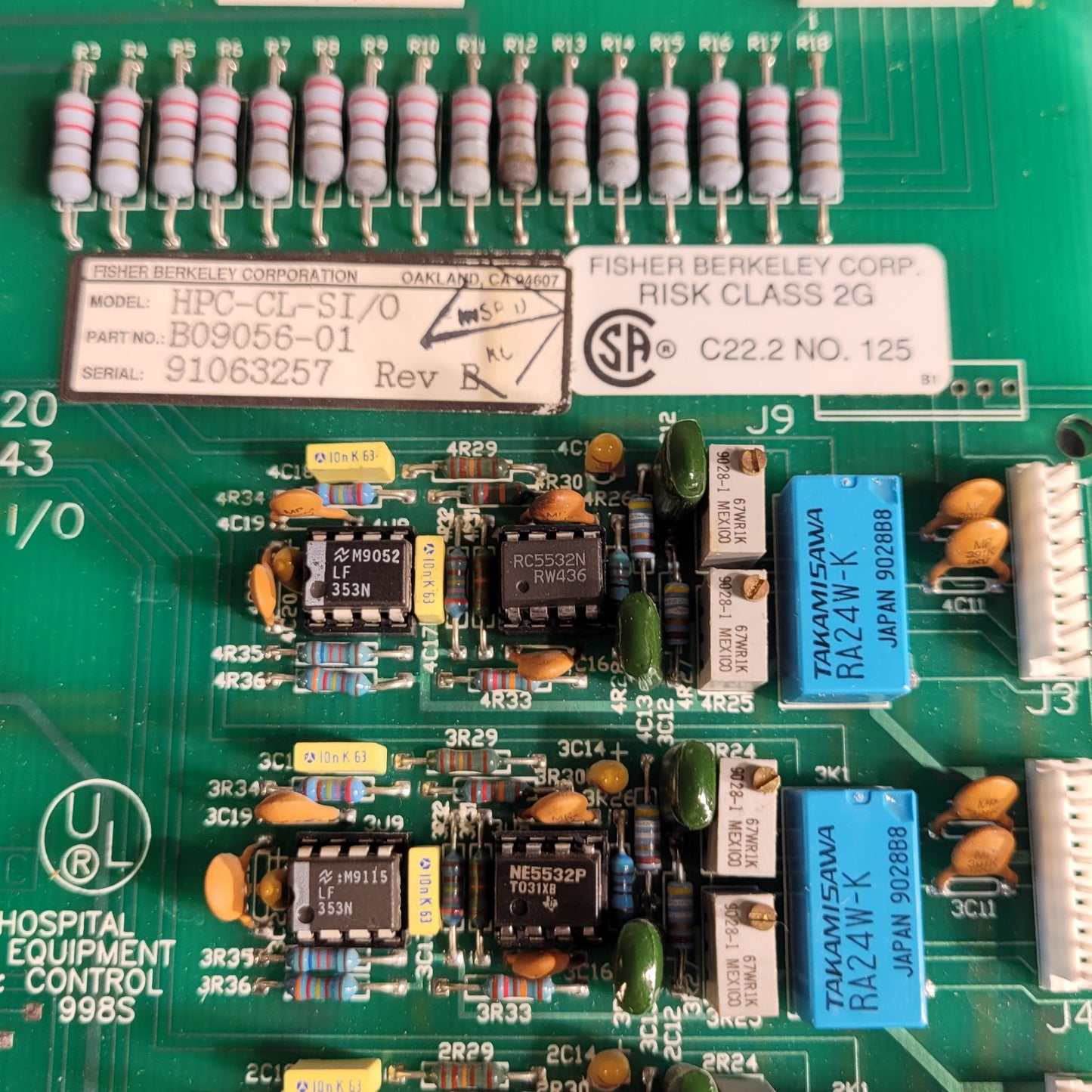 Fisher Berkeley HPC-CL-SI/O Circuit Board B09056-01 Control Computer Intercom