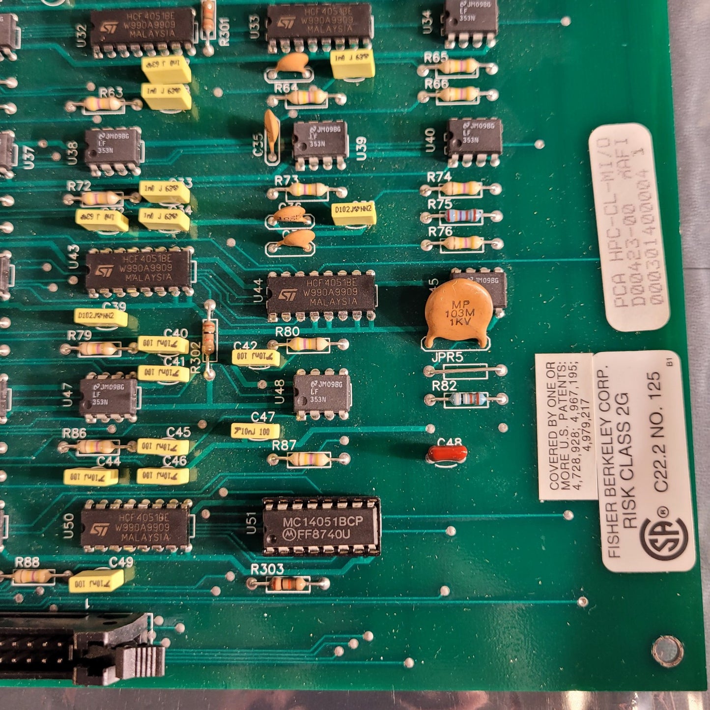 Fisher Berkeley MMC Master I/O PCA HPC-CL- MI/O Circuit Board PCB Control