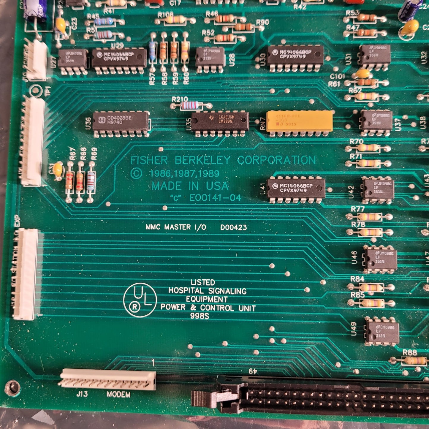 Fisher Berkeley MMC Master I/O PCA HPC-CL- MI/O Circuit Board PCB Control