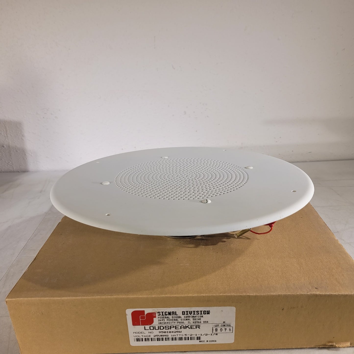 Federal Signal K1 950I8*25W Loudspeaker 8" Ceiling Speaker 13" Mount White