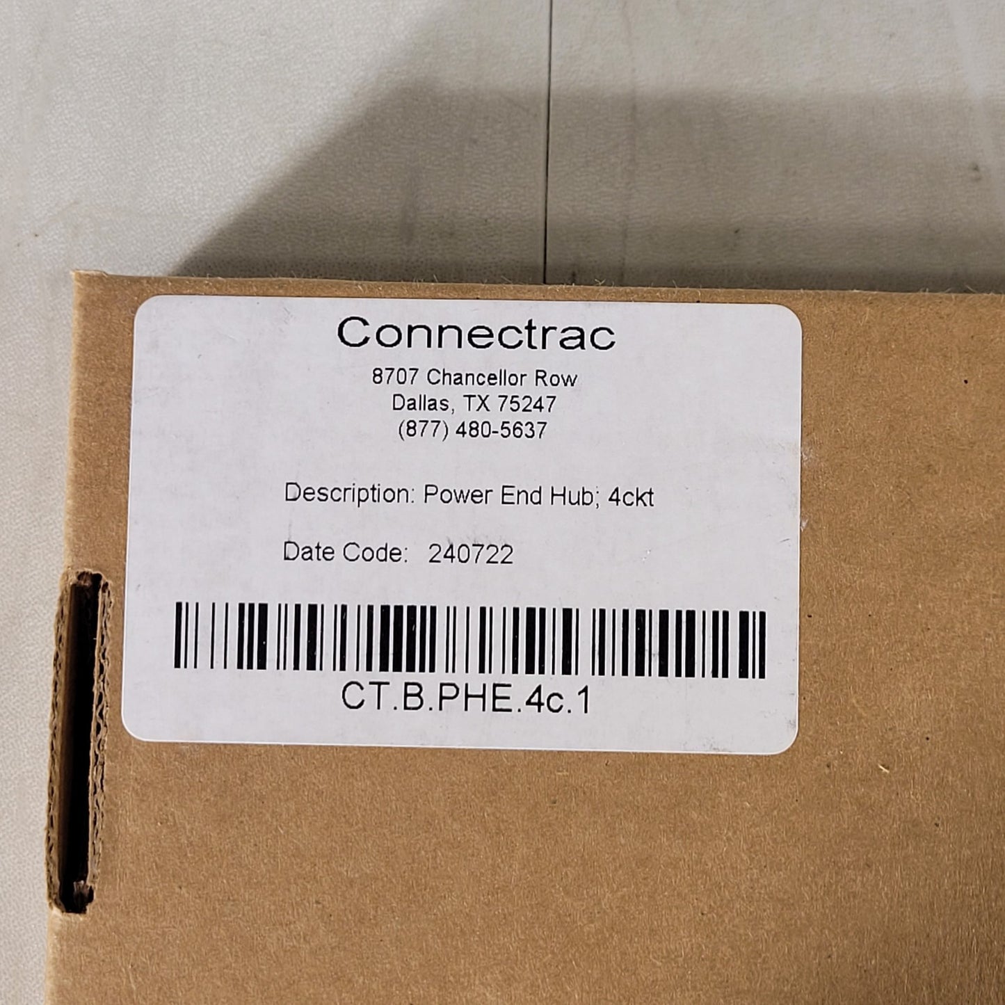 Connectrac CT.B.PHE.4c.1 Raceway Power End Hub Use To End Each Raceway