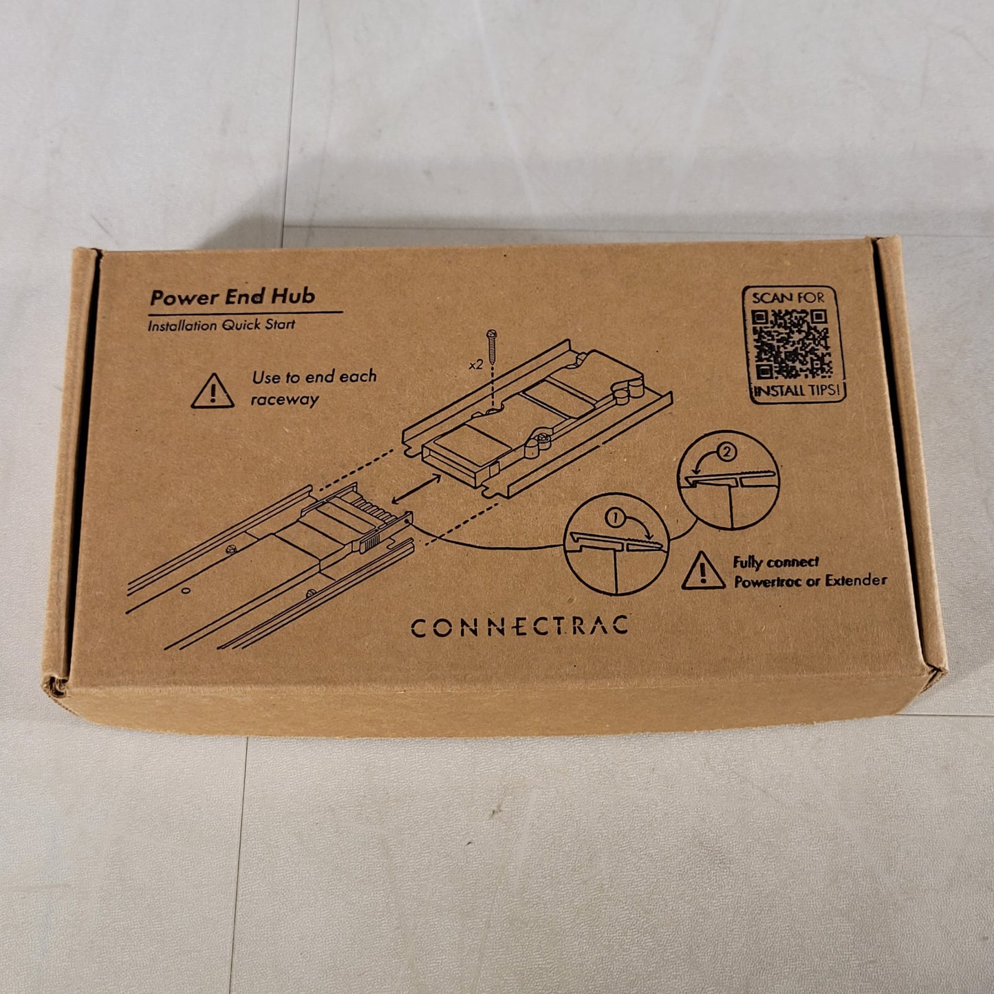 Connectrac CT.B.PHE.4c.1 Raceway Power End Hub Use To End Each Raceway