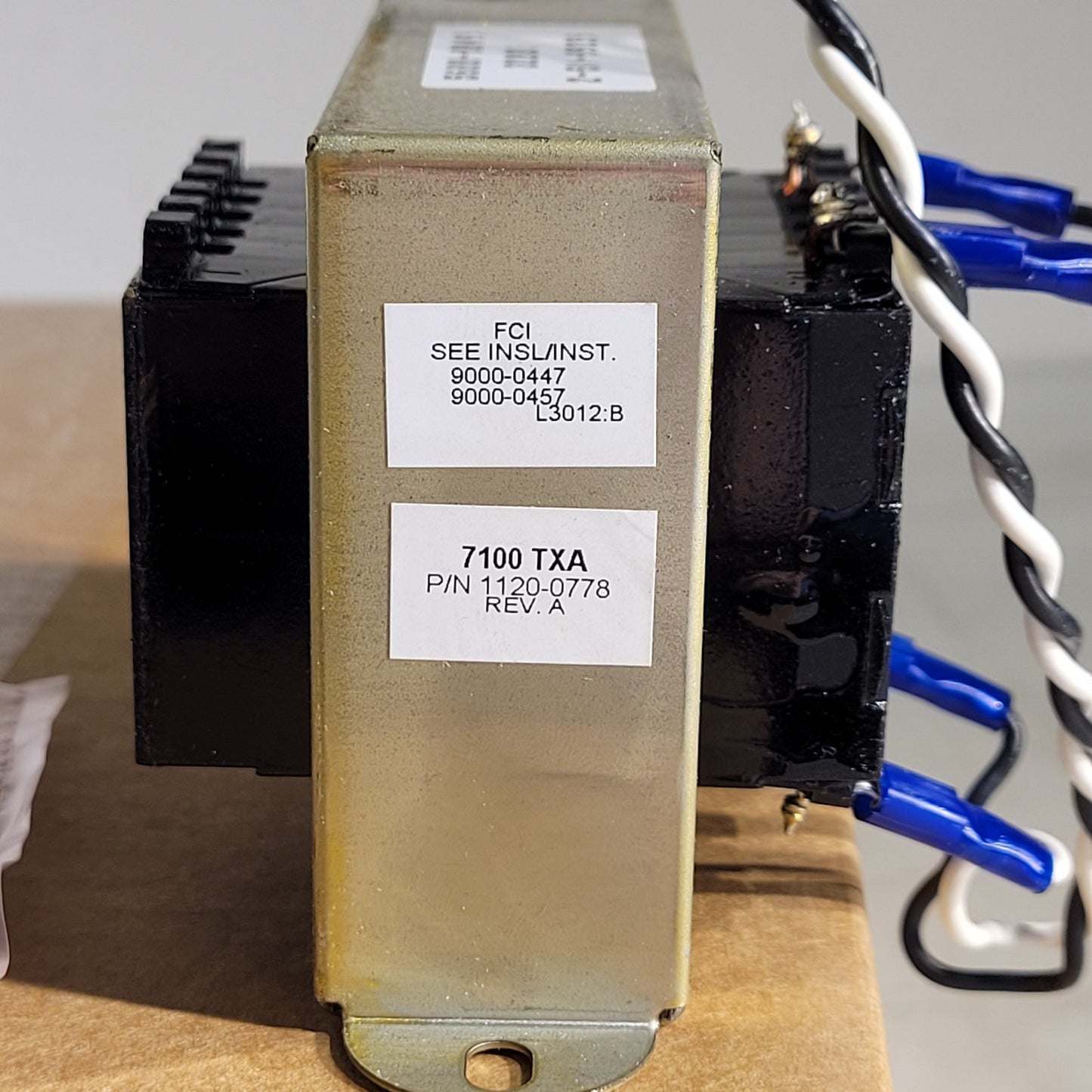 FCI 7100 Transformer TXA Fire Alarm Control Panel Power Supply 1120-0778 Rev A