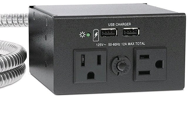 Extron 60-1890-20 AC+USB 244 US Conduit Module Cable Cubby Series Power Module