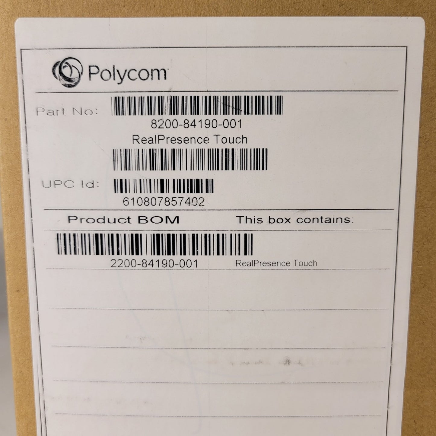Polycom 8200-84190-001 RealPresence Touch Control Immersive Telepresence