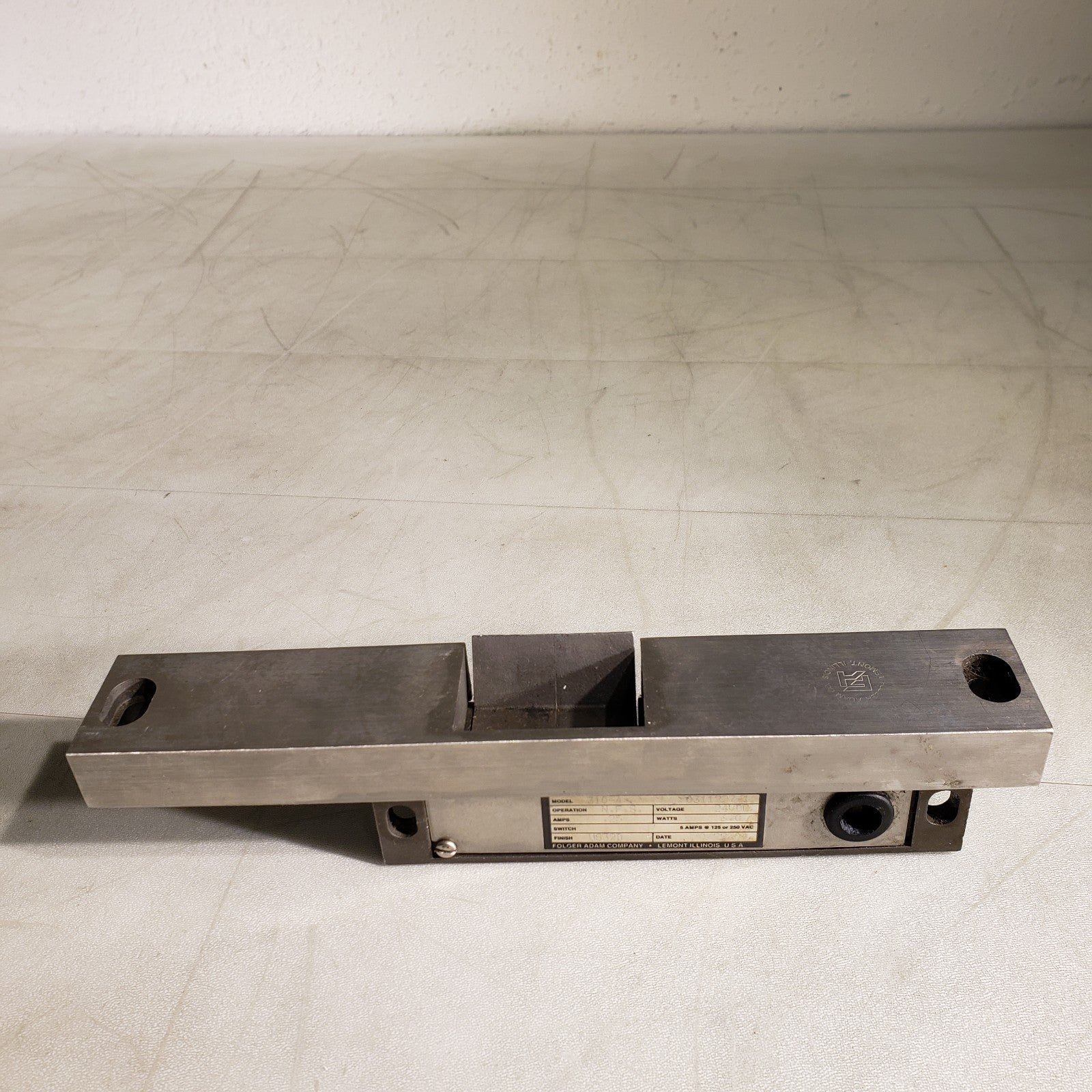 Folger Adam 3104 Electric Strike Plate Door Lock 24VDC Solenoid 03311