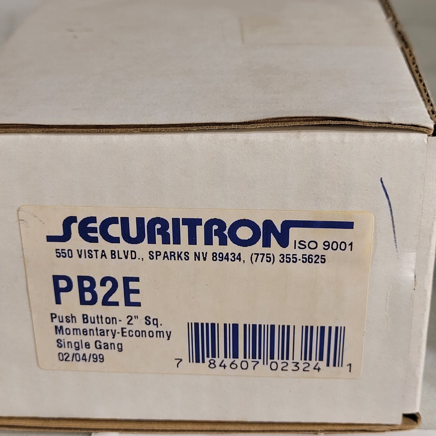 Securitron PB2E Security Exit Push Button 2" Square Button Green Wall Plate