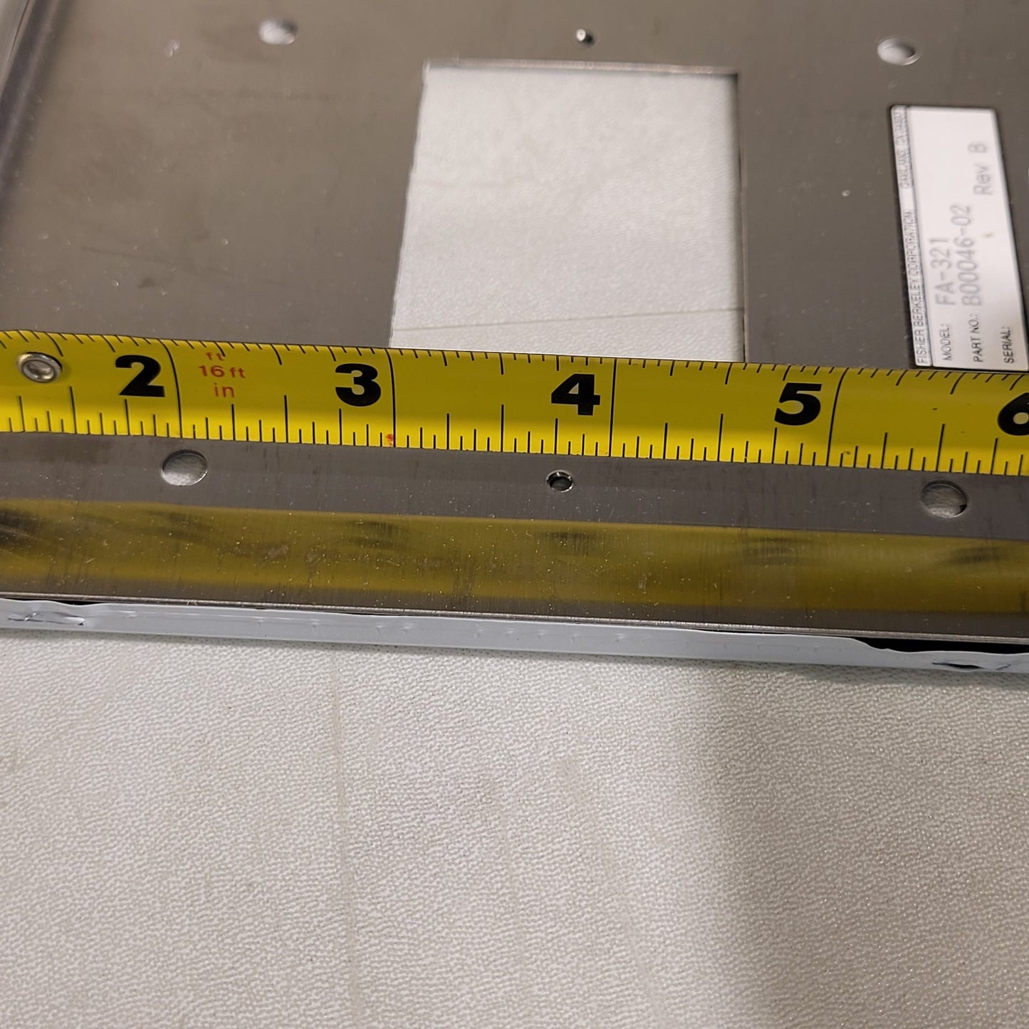 Fisher Berkeley FA-321 Face Plate Stainless Steel B00046-02 Rev B