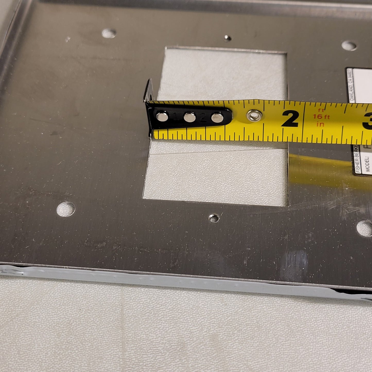 Fisher Berkeley FA-321 Face Plate Stainless Steel B00046-02 Rev B