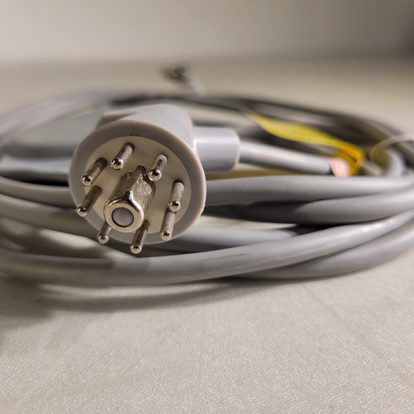 Fisher Berkeley Call Cord 10' Cord 8-Pin Tube Socket Plug with Clip Gray