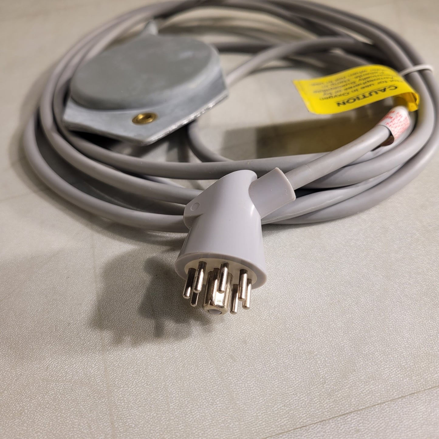 Fisher Berkeley Call Cord 10' Cord 8-Pin Tube Socket Plug with Clip Gray