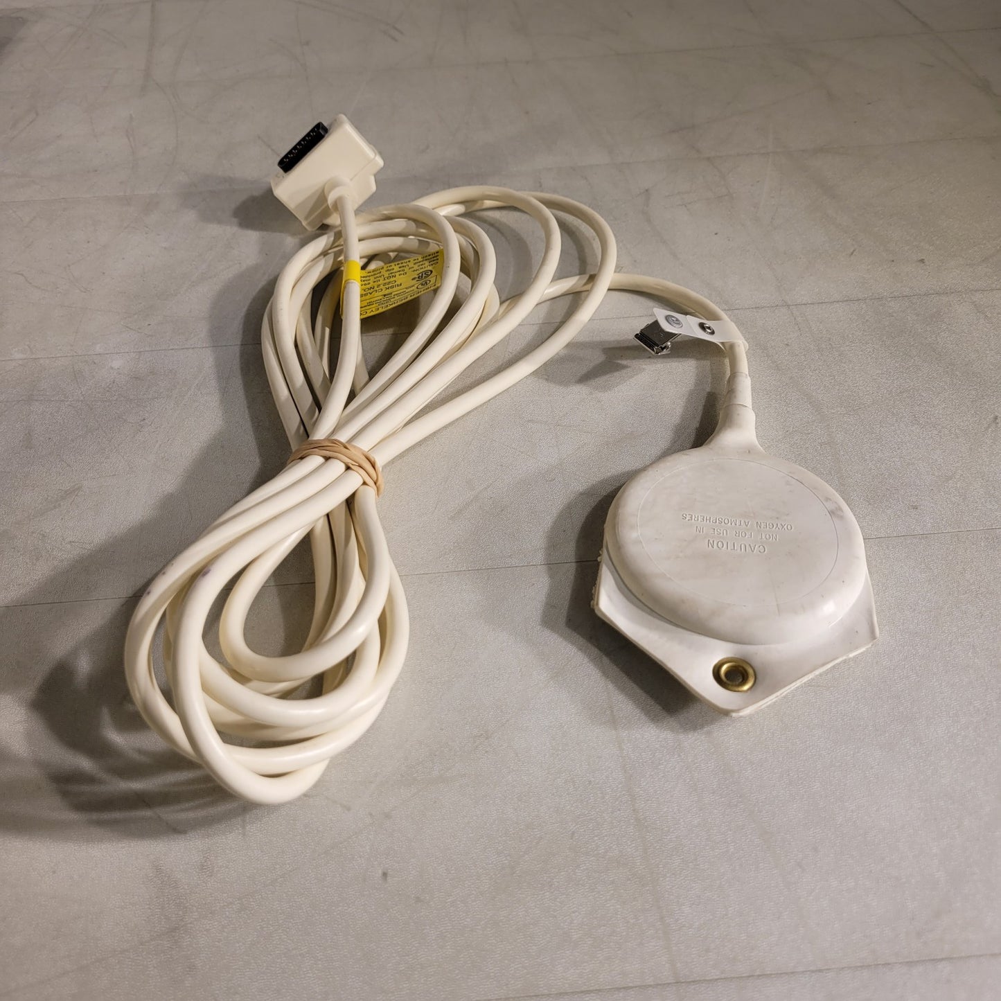 Fisher Berkeley Nurse Call Cord 10-Foot Cord DA-15 Plug with Clip White