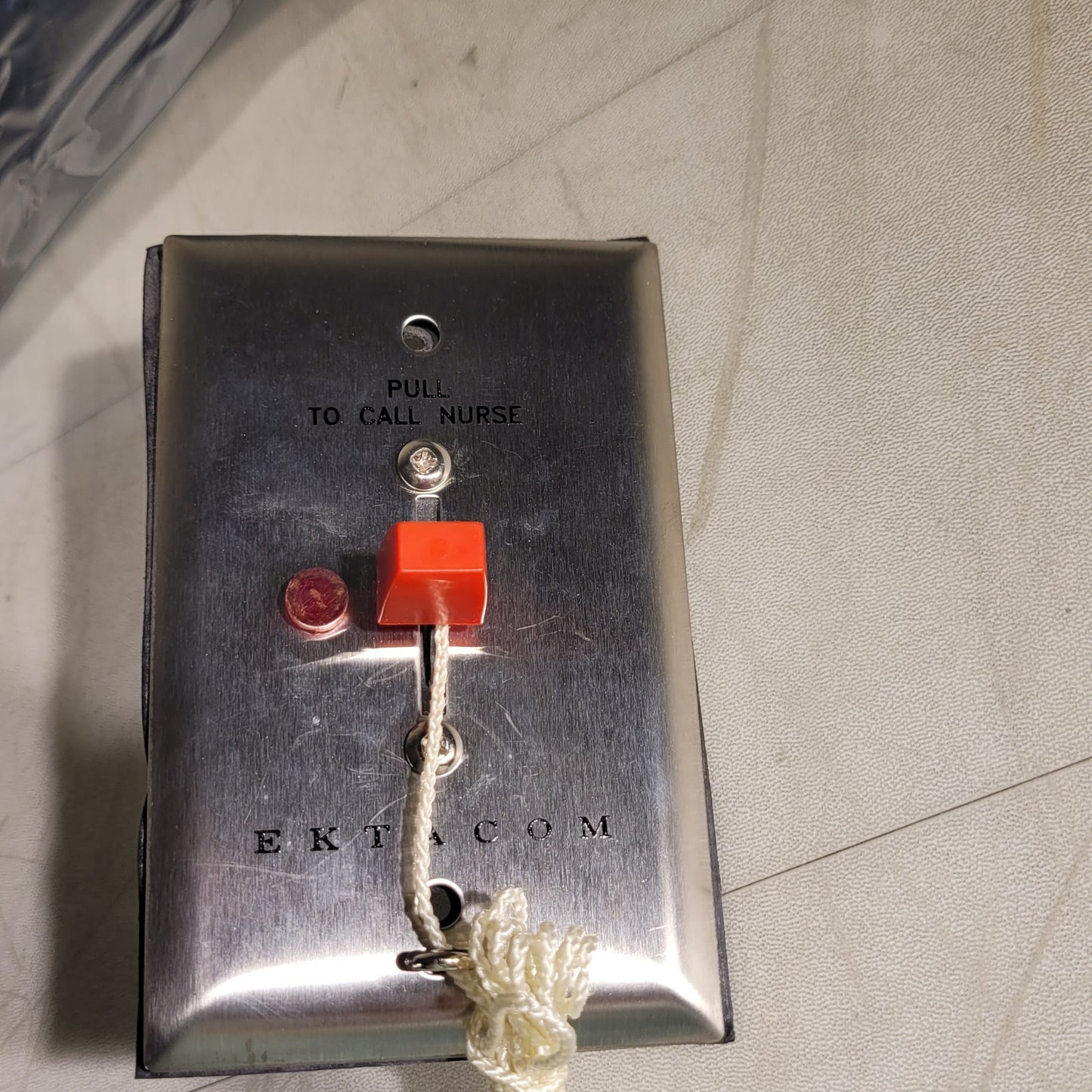 Ektacom Pull To Call Nurse Switch Stainless Steel Plate
