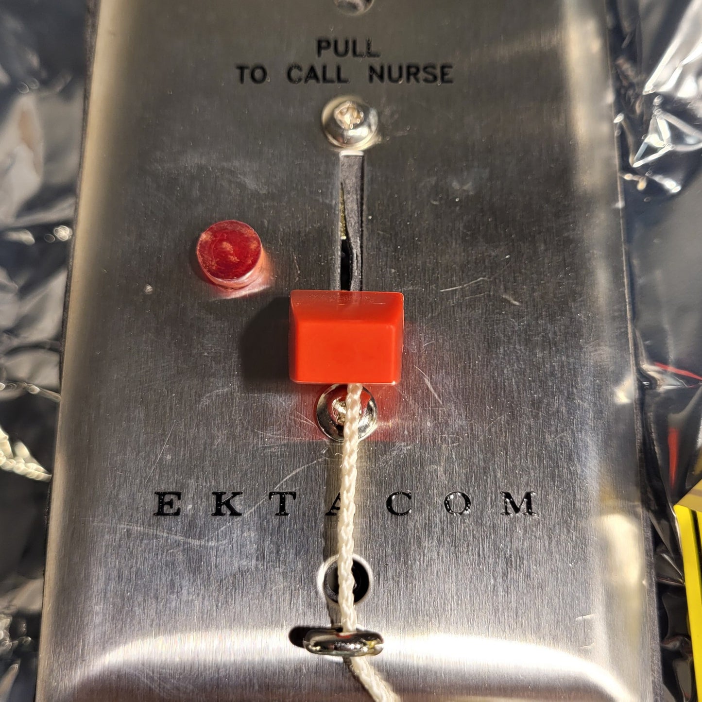 Ektacom Pull To Call Nurse Switch Stainless Steel Plate