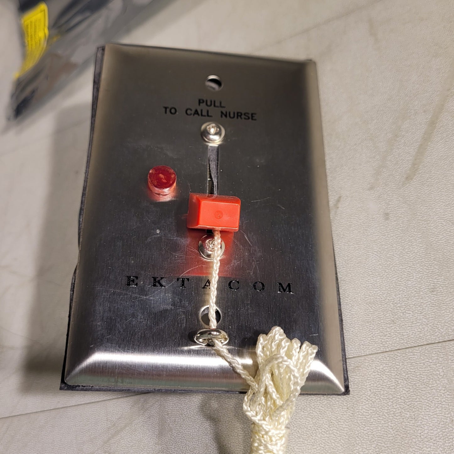 Ektacom Pull To Call Nurse Switch Stainless Steel Plate
