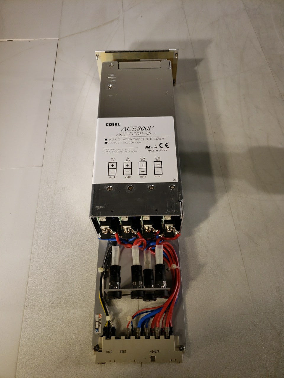 Cosel ACE300F AC3-PCDD-00 Power Supply Output 7.5V18A 5V26A 15V4A