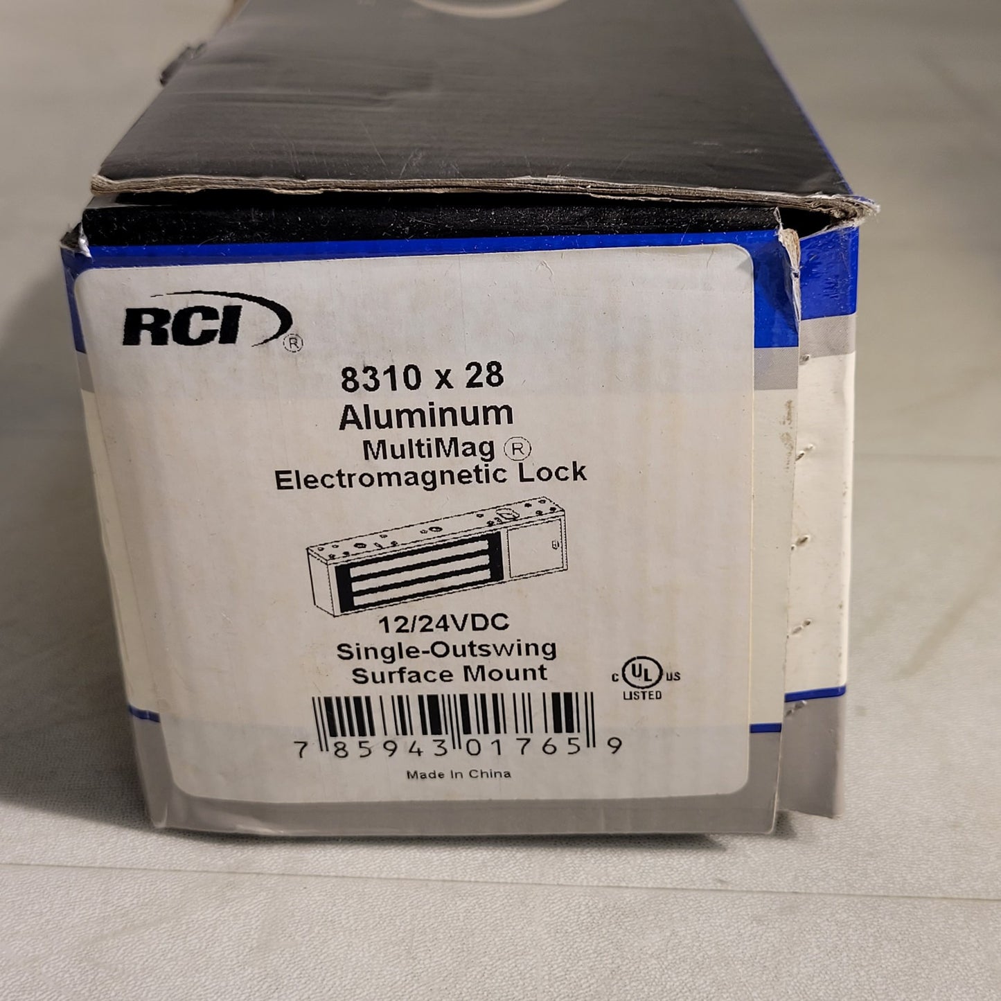 RCI 8310 X 28 MultiMag Electromagnetic Lock Single Outswing Surface Mount