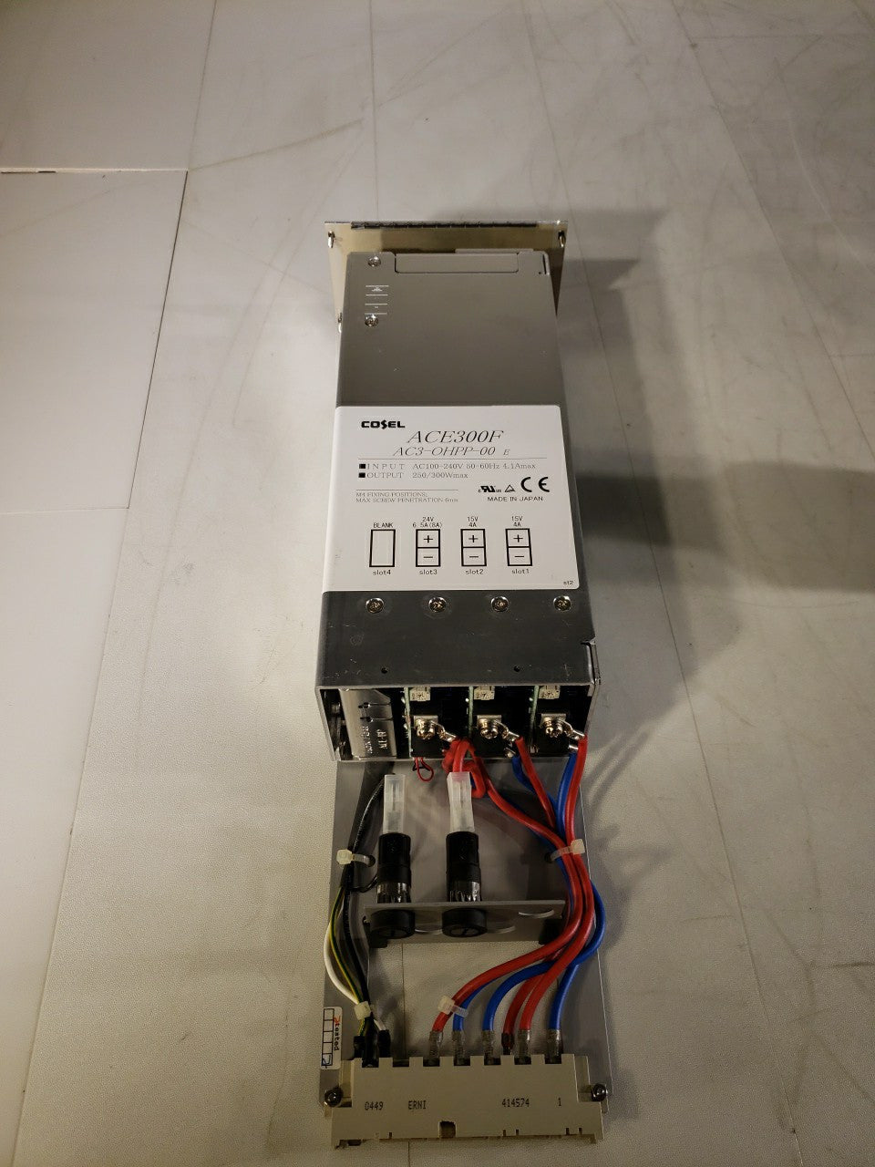 Cosel AC3-OHPP-00 Power Supply Output 24V6.5A 15V4A Input 100-240V 50-60Hz 4.1A