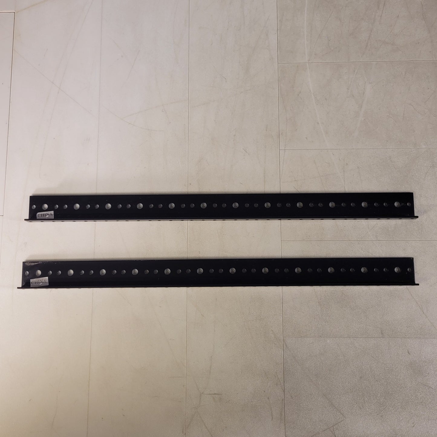 Standard RR12 Set Of RU12 Threaded Rack Rails 1-3/4" Spacing Per Rack Unit