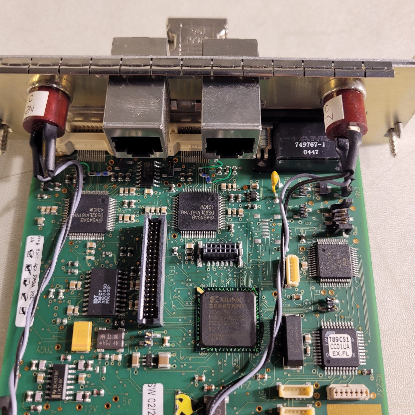 Zeiss LSM510 Front IO Board LVDS Connector 2 Ethernet Remote Port Plug In Module