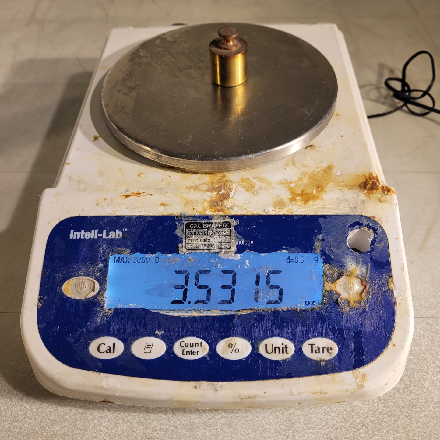 Intelligent Intell-Lab PBX-3200 Balance Scale 3200g 0.01g Max -Missing One Foot