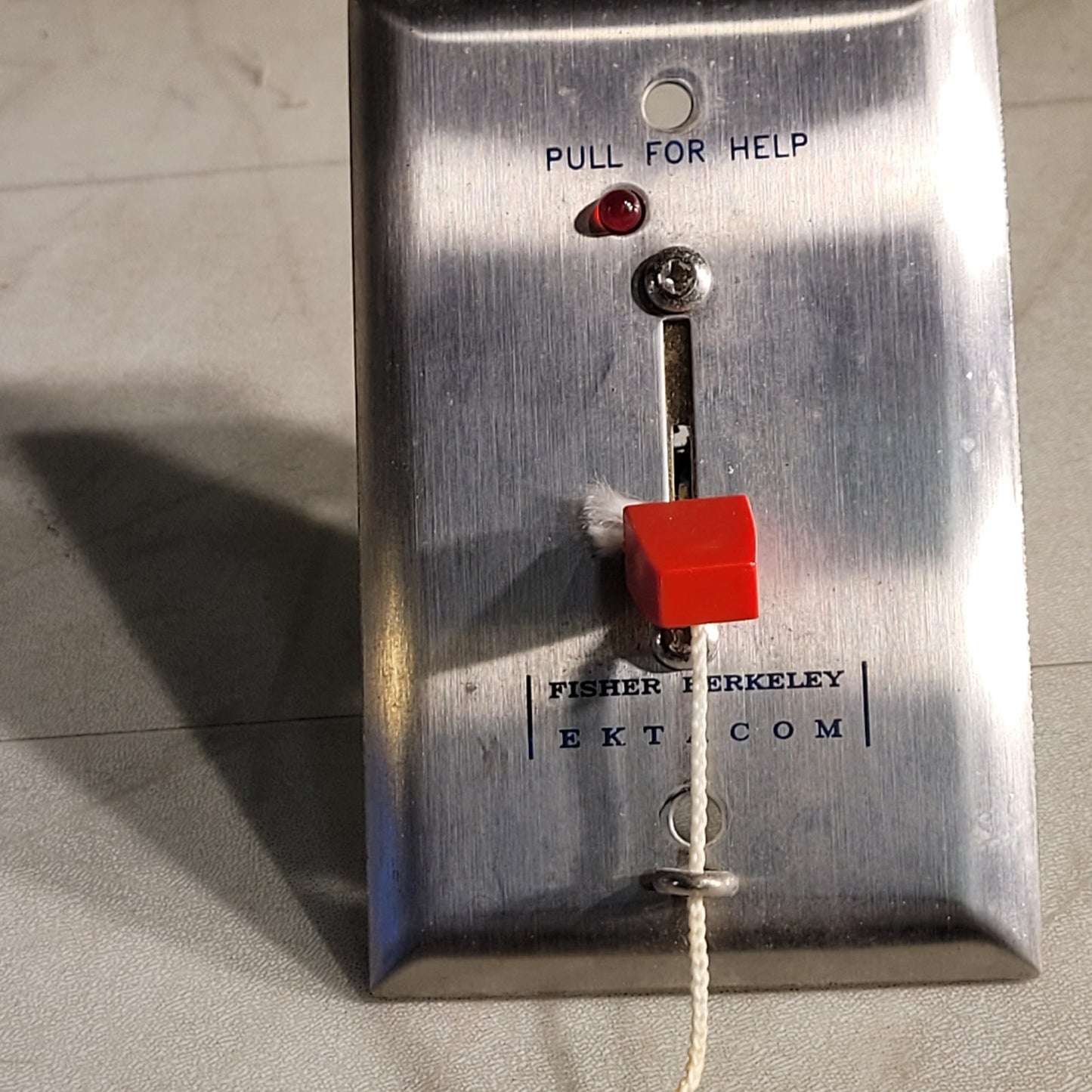 Fisher Berkeley Ektacom HSS-1 Pull To Call Nurse Switch Stainless Steel Plate