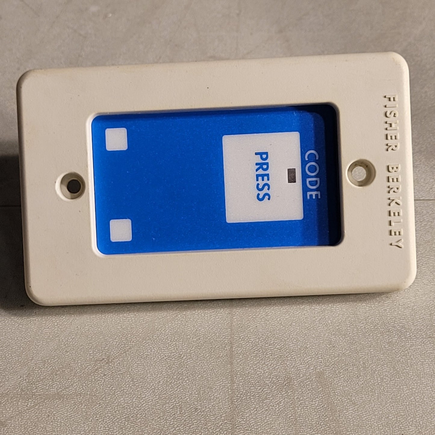 Fisher Berkeley HCB-21 Hospital Code Blue Press Signaling Button B09016-02 Rev C