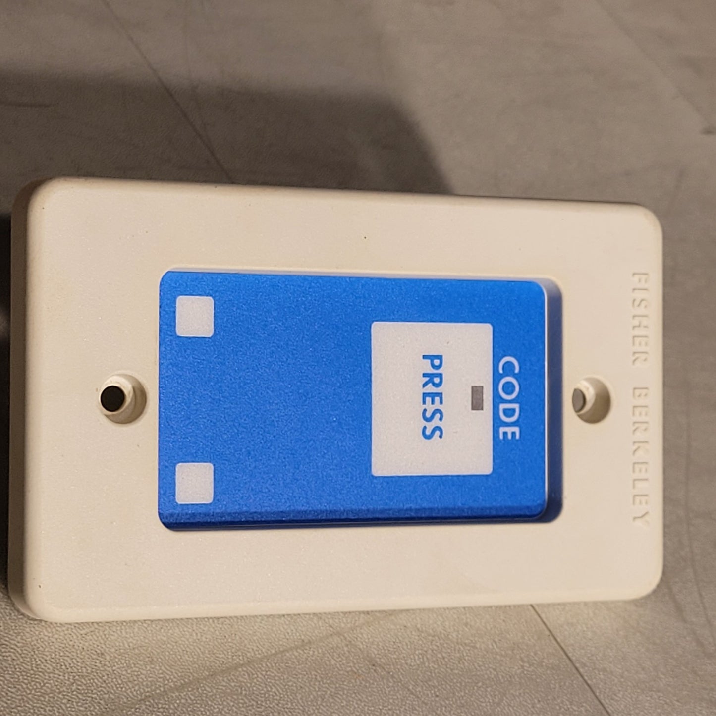 Fisher Berkeley HCB-21 Hospital Code Blue Press Signaling Button B09016-02 Rev C