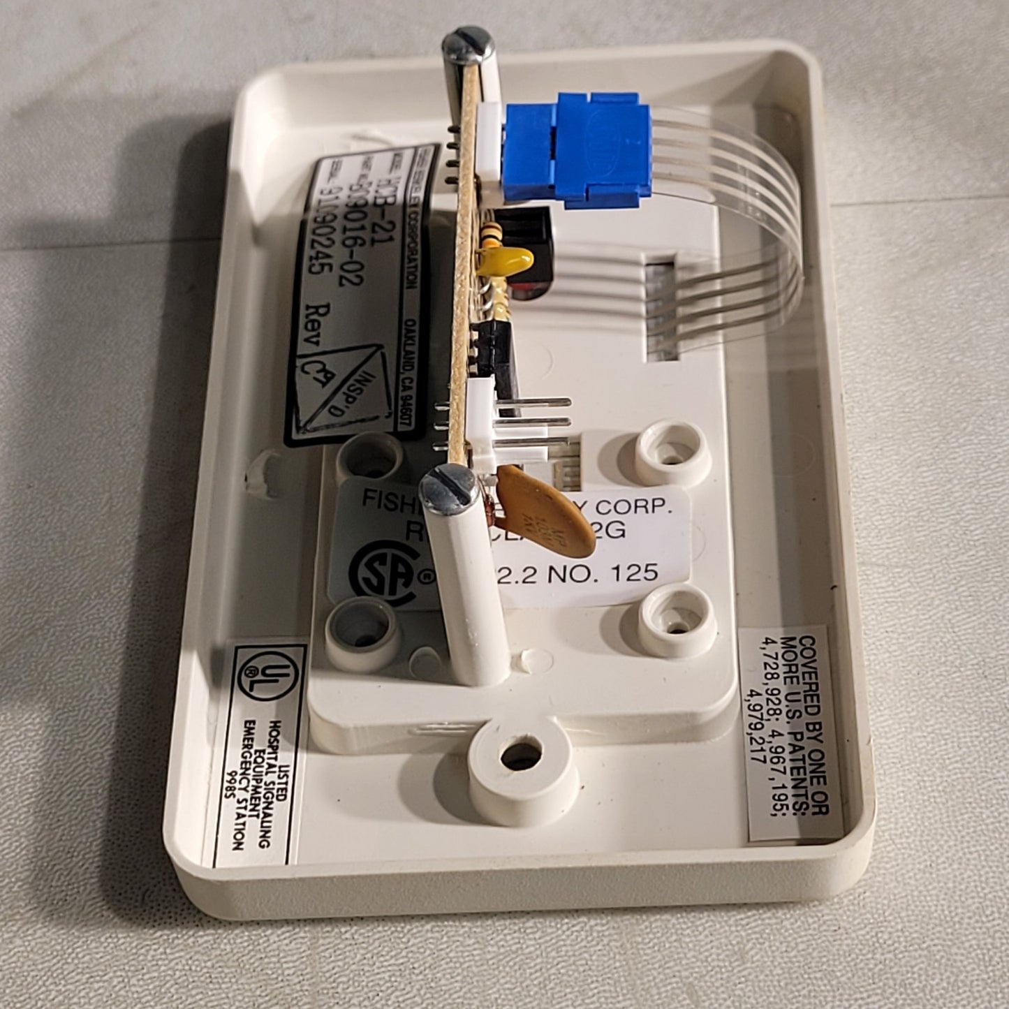 Fisher Berkeley HCB-21 Hospital Code Blue Press Signaling Button B09016-02 Rev C